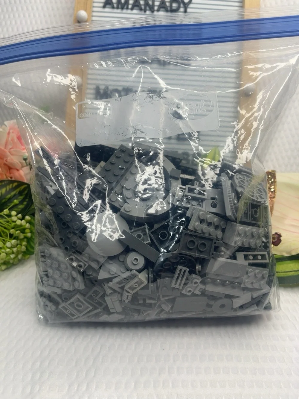 LEGO Lot 1 lb 12 oz Bulk Gray Pieces Parts Bricks Plates Mixed Star Wars MOC